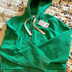 Everlane Cropped Green Hoodie, size M, NWT